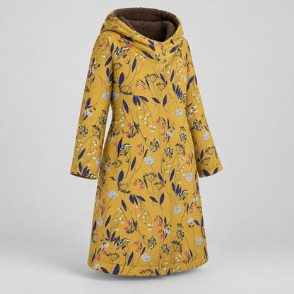 Natalie | Women's Floral Longline Teddy Hooded Parka