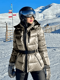 Nicola | Women's Quilted Belted Ski Jacket