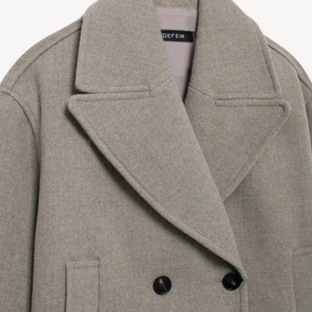 Patricia | Women's Double-Breasted Elegant Wool Pea Coat