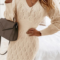 Paula | Women's Cosy Cable Knit Midi Jumper Dress