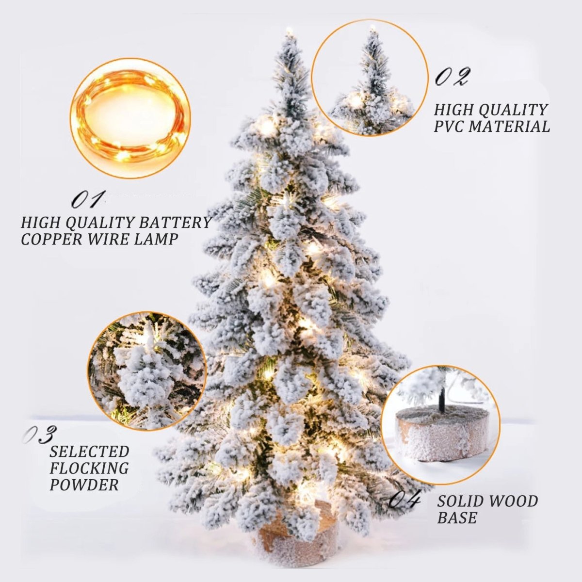 Pre-Lit LED Mini Christmas Tree