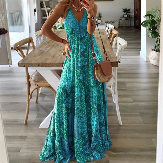 Sarah | Women's Boho Wedding Guest Maxi Dress