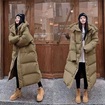 Rebecca | Women's Quilted Longline Hooded Puffer Jacket