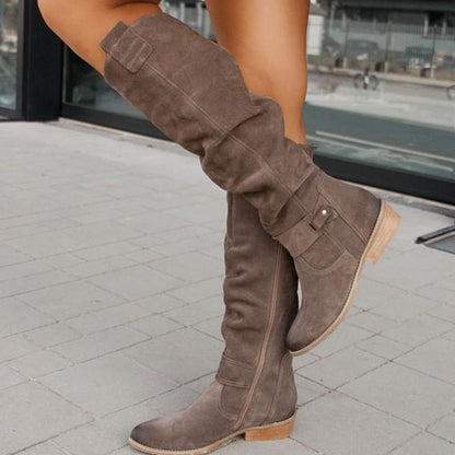 Sophie | Women's Slouchy Cosy Leather Knee-High Boots