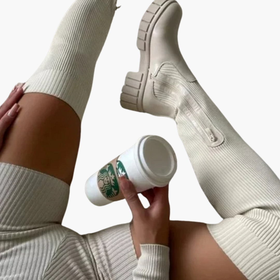 Summer | Women's Ribbed Elegant Knee-High Boots
