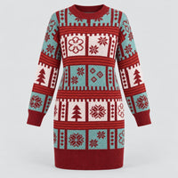 Victoria | Women's Festive Knitted Midi Christmas Jumper Dress