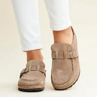Delilah | Women Orthopedic Buckle Mules with Chunky Sole